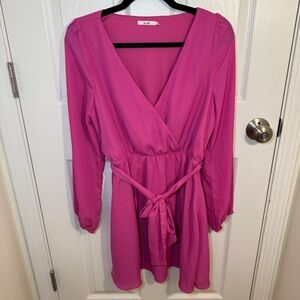 Fuchsia wrap dress from Francesca's